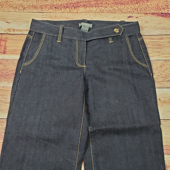 Ann Taylor Signature Fit Women's Size 6 Jeans Dark Wash Flare Wide Leg Stretch - Picture 3 of 6